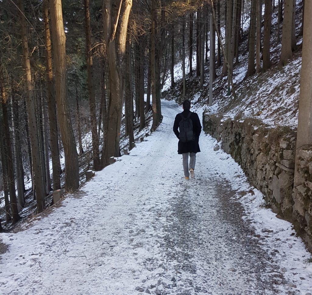 Wear Timberlands in snow