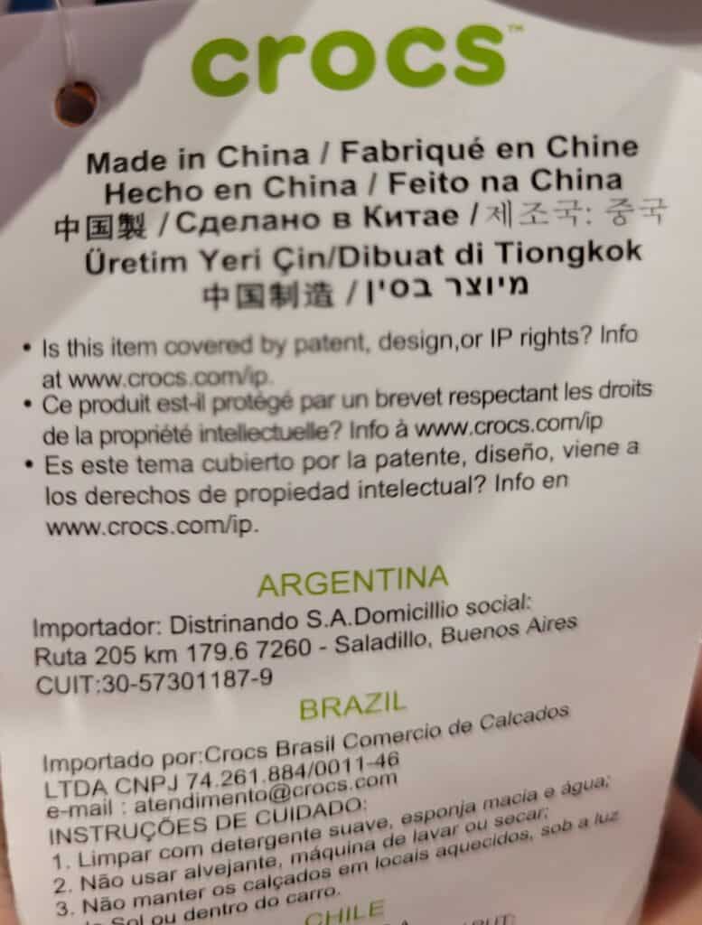 Are Crocs Made In China