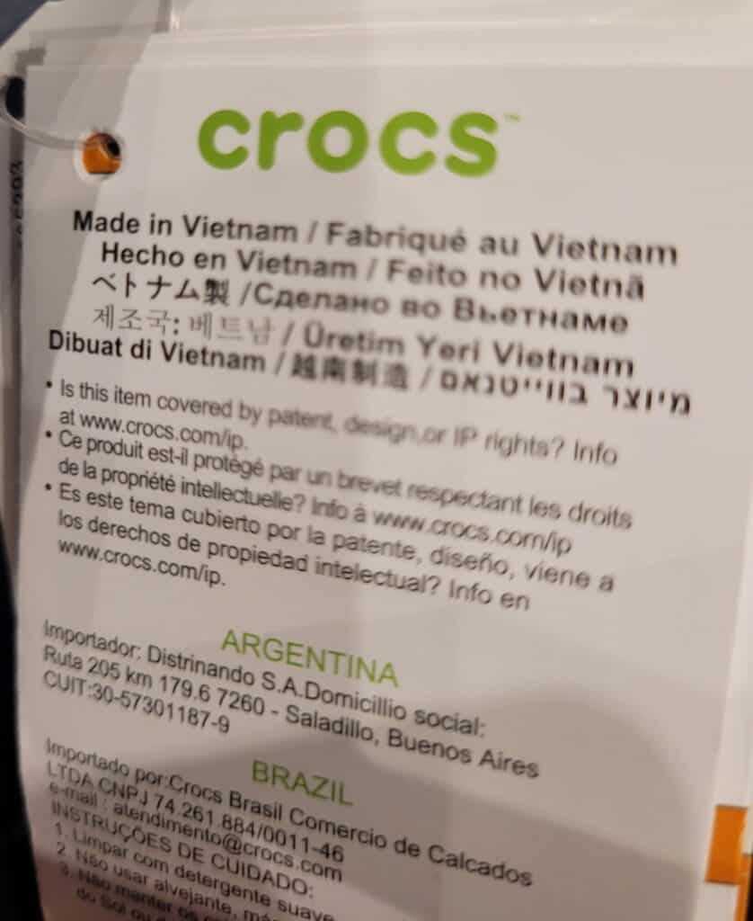 Are Crocs Made In Vietnam