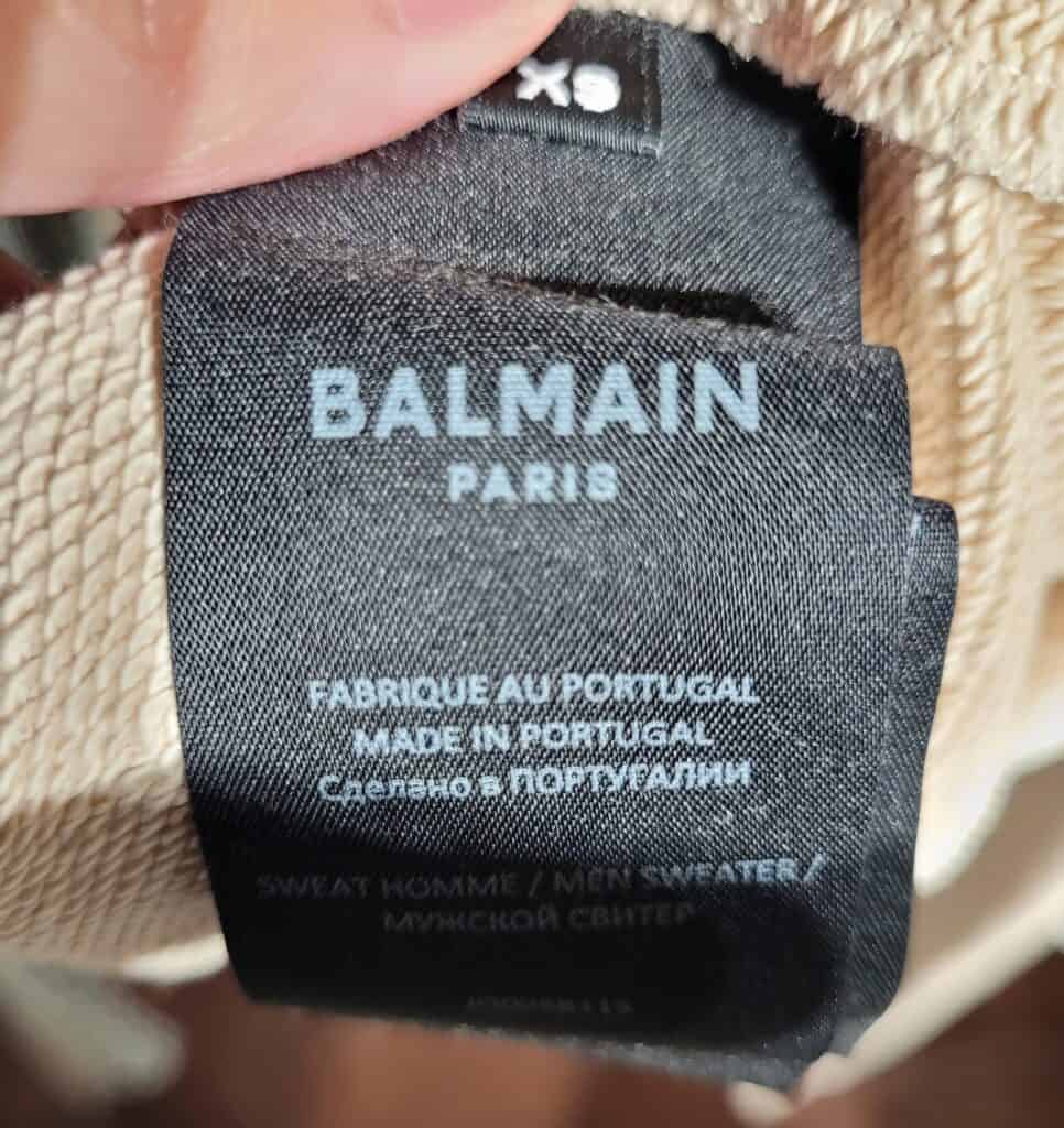 Is Balmain Made In Portugal