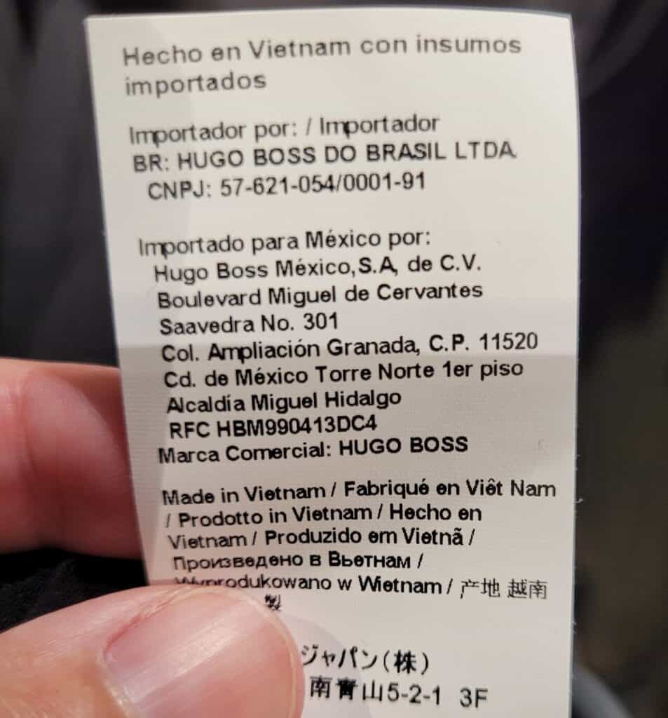 Is Hugo Boss Made In Vietnam