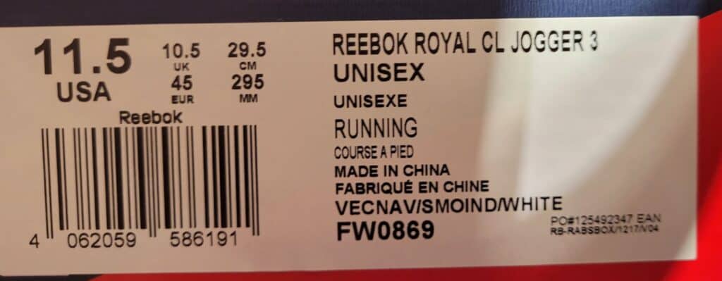 Is Reebok Made In China
