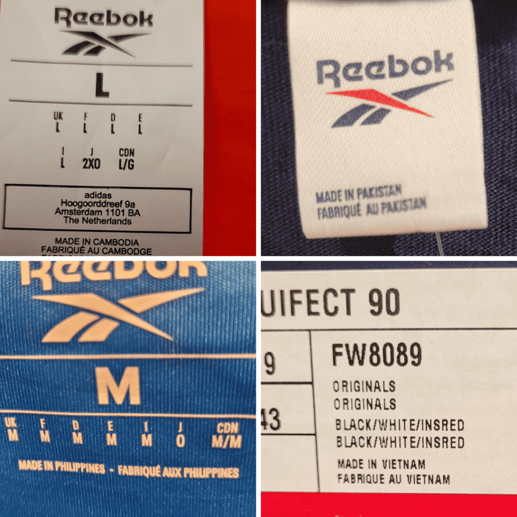 Where is 2025 reebok manufactured