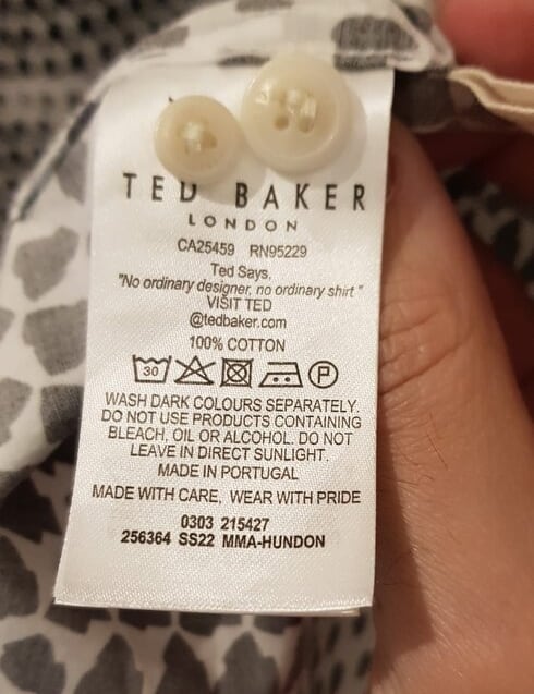 Is Ted Baker Made In Portugal