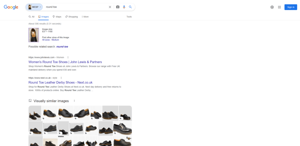 How To Find Shoes From A Picture With Google Reverse Image Search 6
