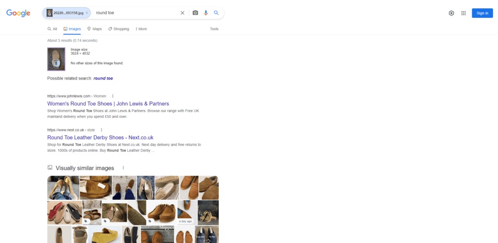 How To Find Shoes From A Picture With Google Reverse Image Search 8