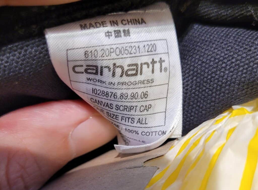 Is Carhartt Made In China