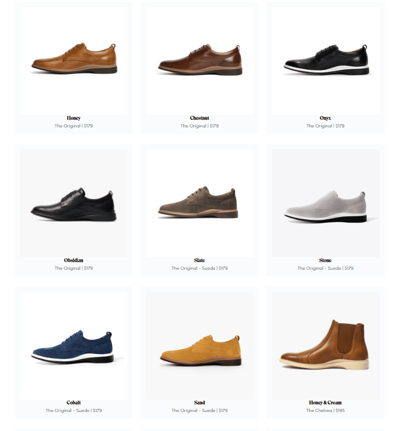 Amberjack Shoe Colors
