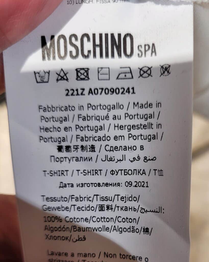 Is Moschino Made In Portugal