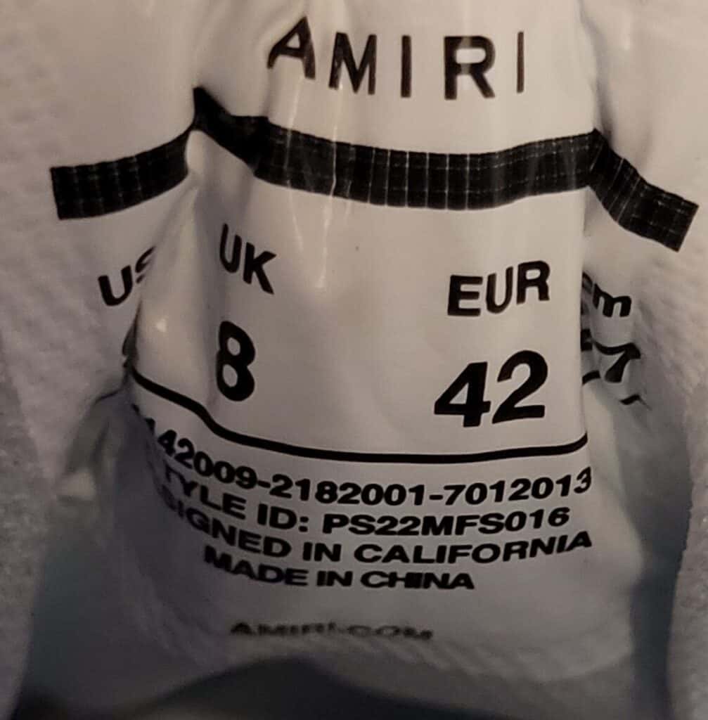 is amiri made in china