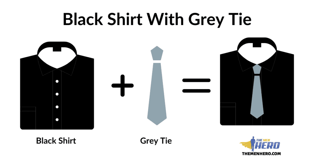 What Color Tie Goes With A Black Shirt With Outfit Ideas The Men Hero