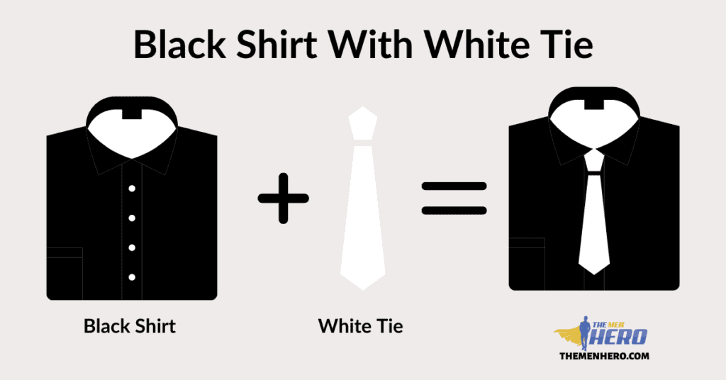 Black Shirt With White Tie