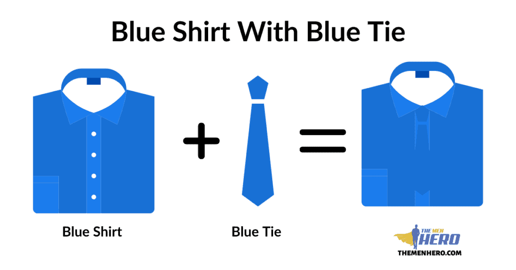 Blue Shirt With Blue Tie