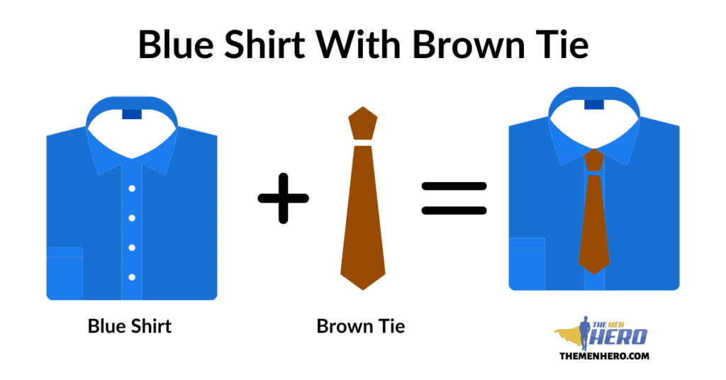 Blue Shirt With Brown Tie