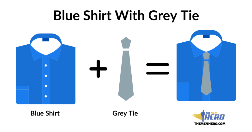 Blue Shirt With Grey Tie