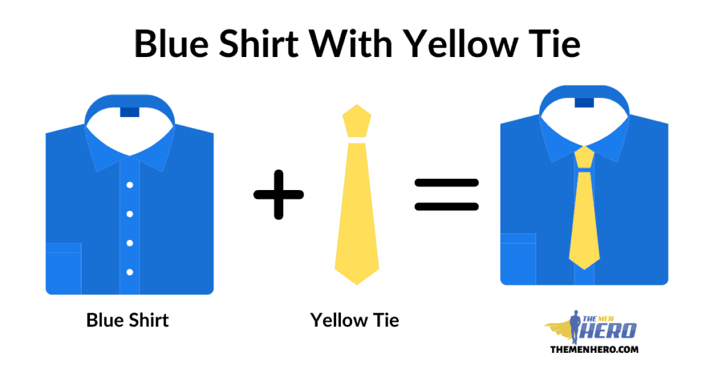 Blue Shirt With Yellow Tie