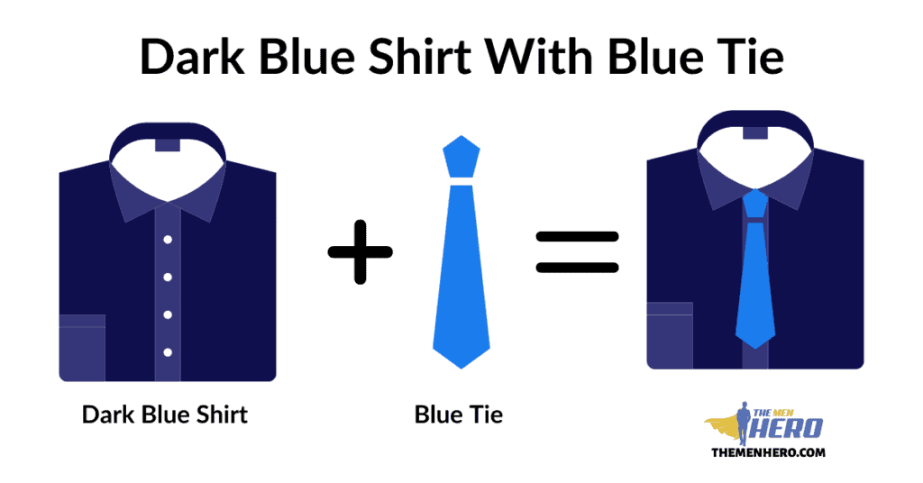 Dark Blue Shirt With Blue Tie