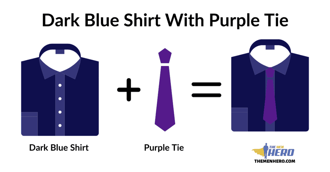 light blue shirt purple tie