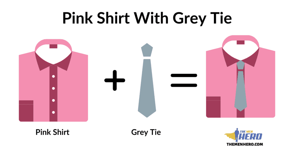 Pink Shirt With Gray Tie