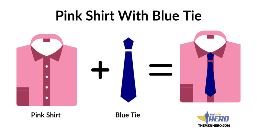 Pink Shirt With Navy Tie