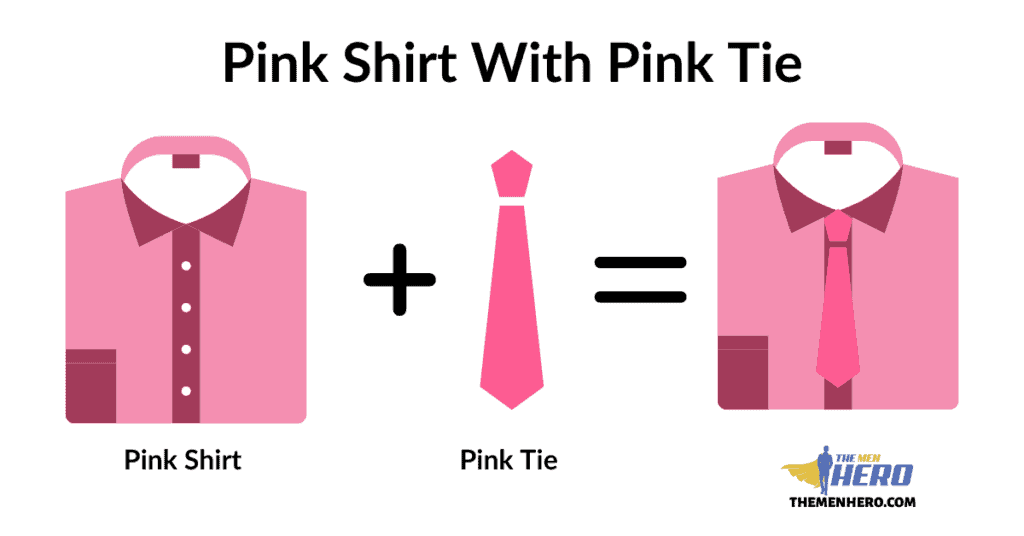 Pink Shirt With Pink Tie