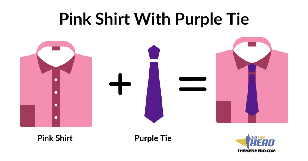 Pink Shirt With Purple Tie