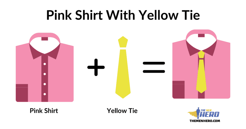 Pink Shirt With Yellow Tie