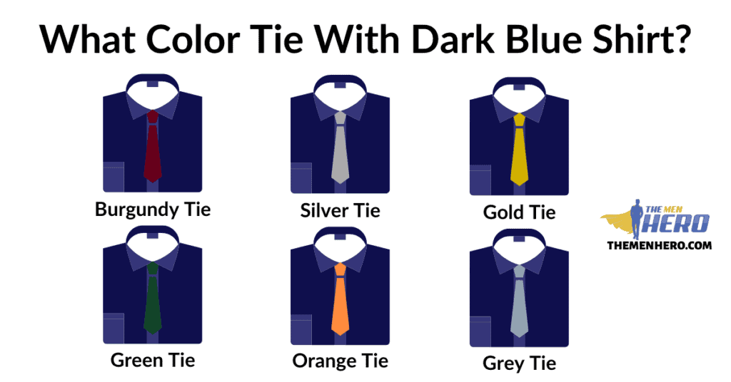 What Color Tie Goes With A Dark Blue Shirt