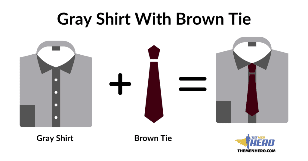 Gray Shirt With A Brown Tie