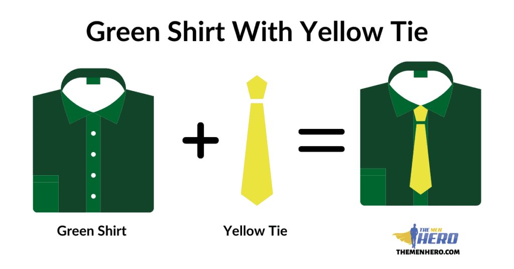 Green Shirt With Yellow Tie