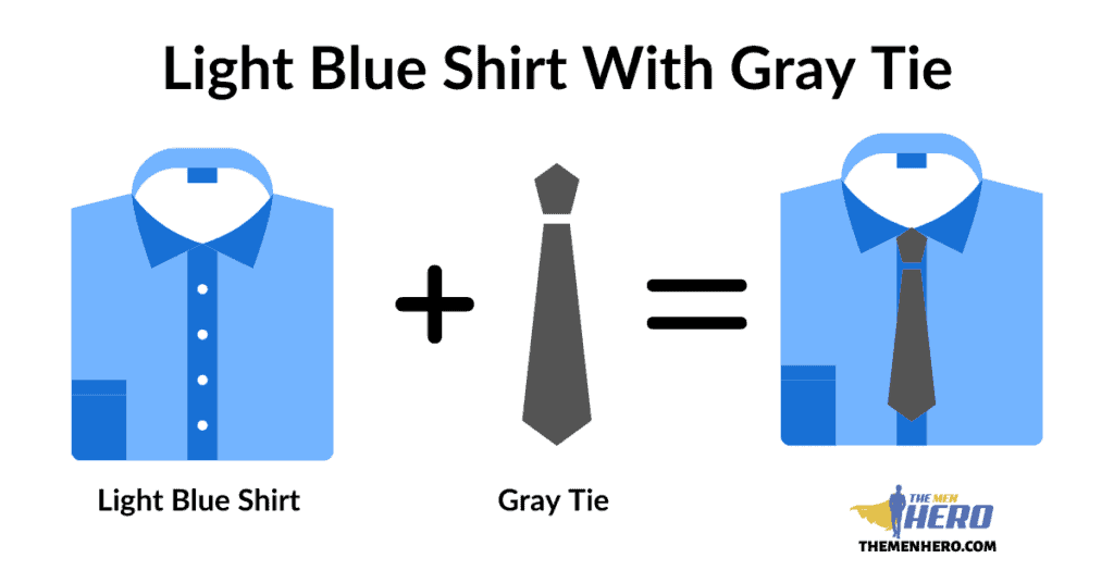 Light Blue Shirt With Gray Tie