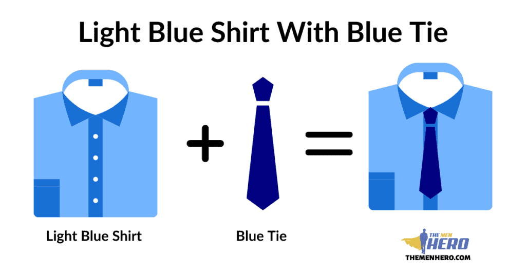 Light Blue Shirt With Navy Tie
