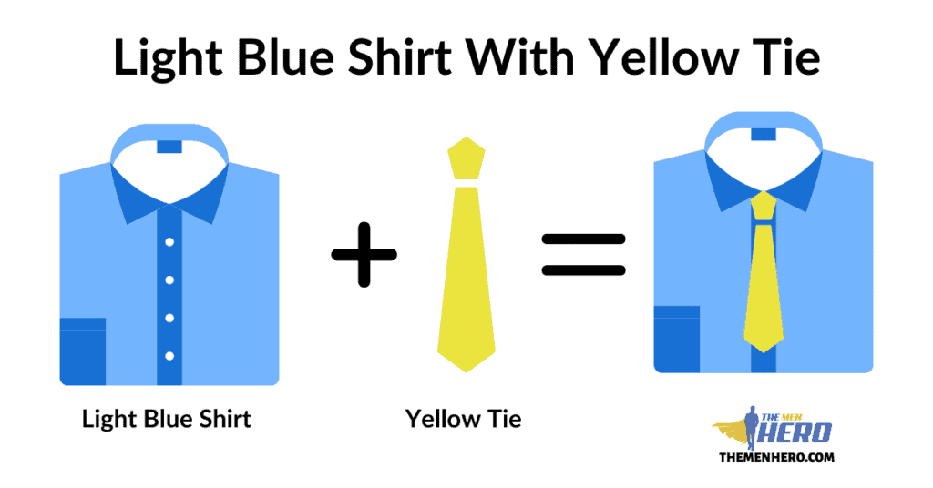 Light Blue Shirt With Yellow Tie