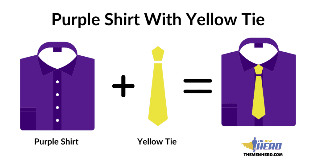 Purple Shirt With Yellow Tie