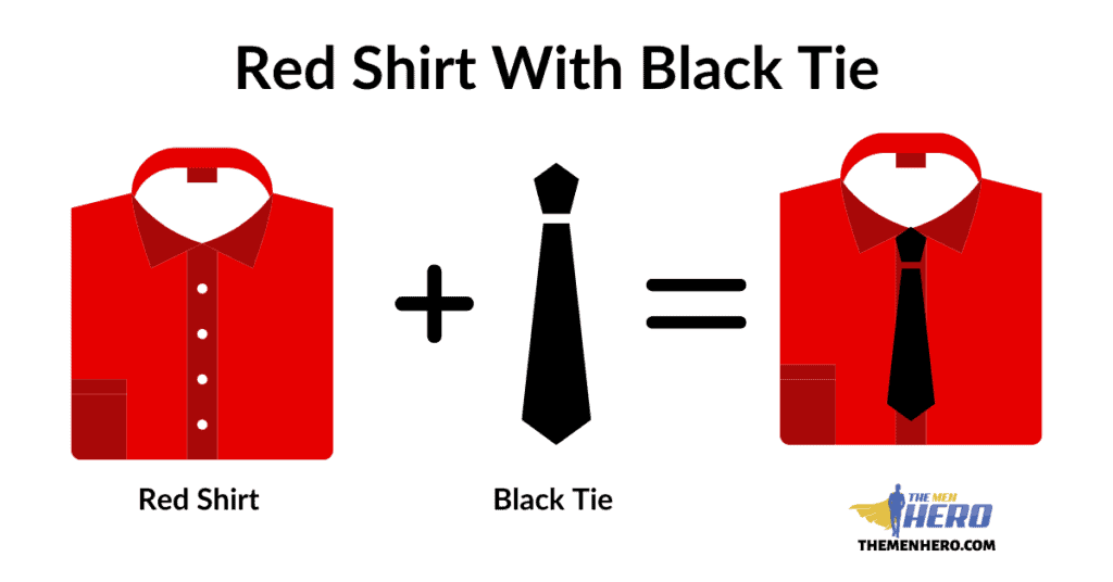 Red Shirt With Black Tie
