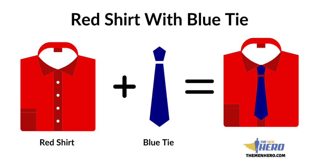 Red Shirt With Blue Tie