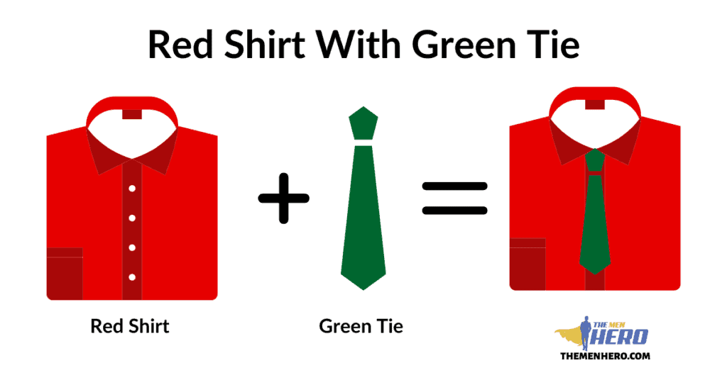 Red Shirt With Green Tie