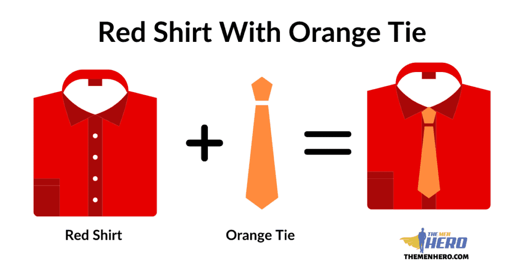 Red Shirt With Orange Tie