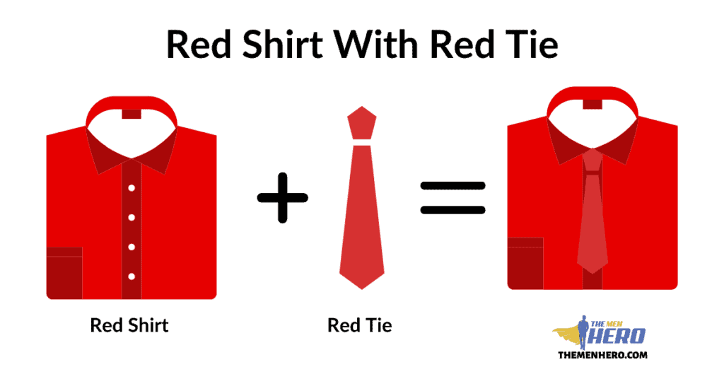 Red Shirt With Red Tie