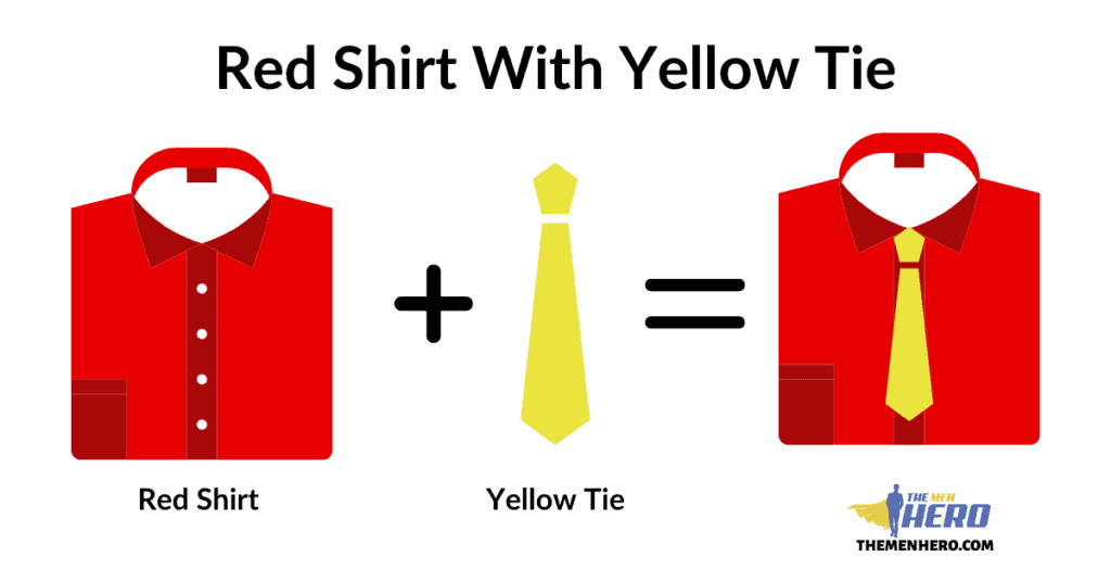 Red Shirt With Yellow Tie