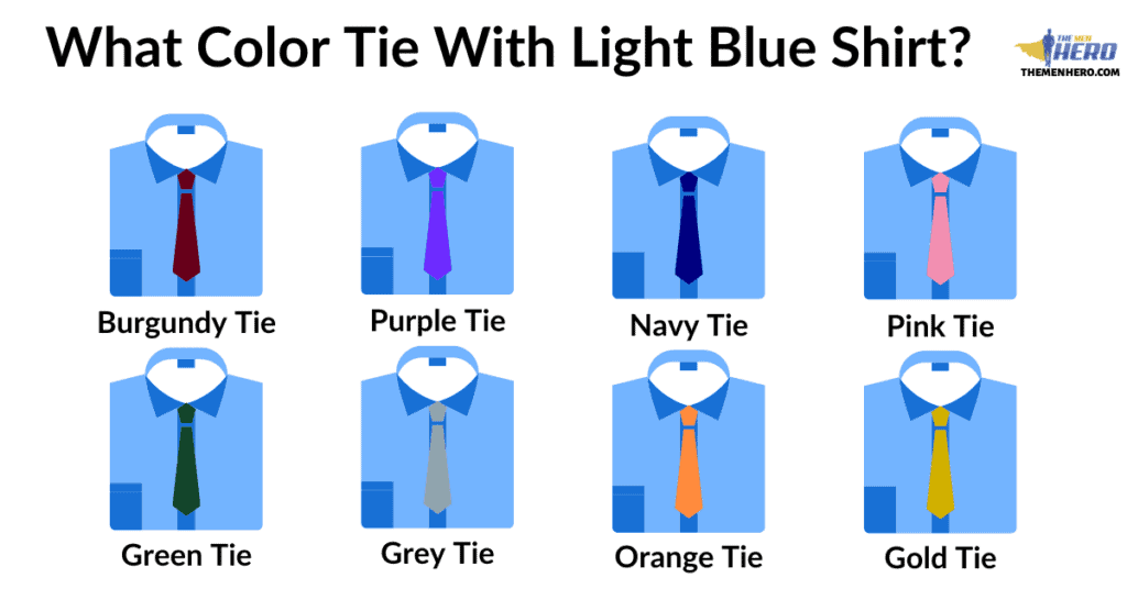 What Color Tie Goes With A Light Blue Shirt