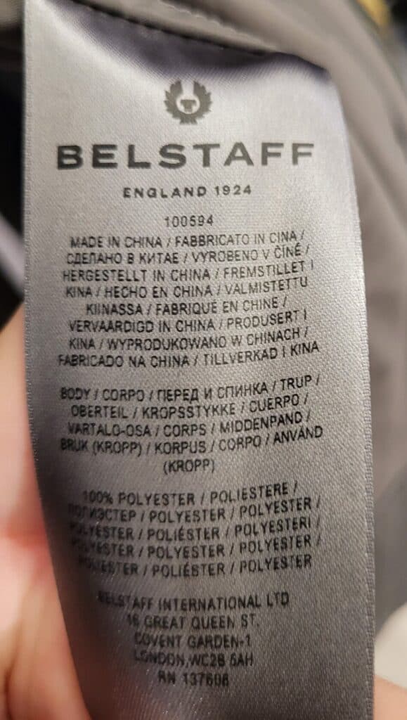Is Belstaff Made In China