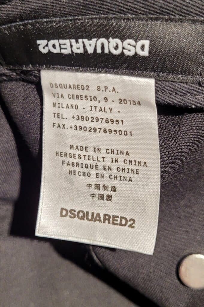 Is DSQUARED2 Made In China