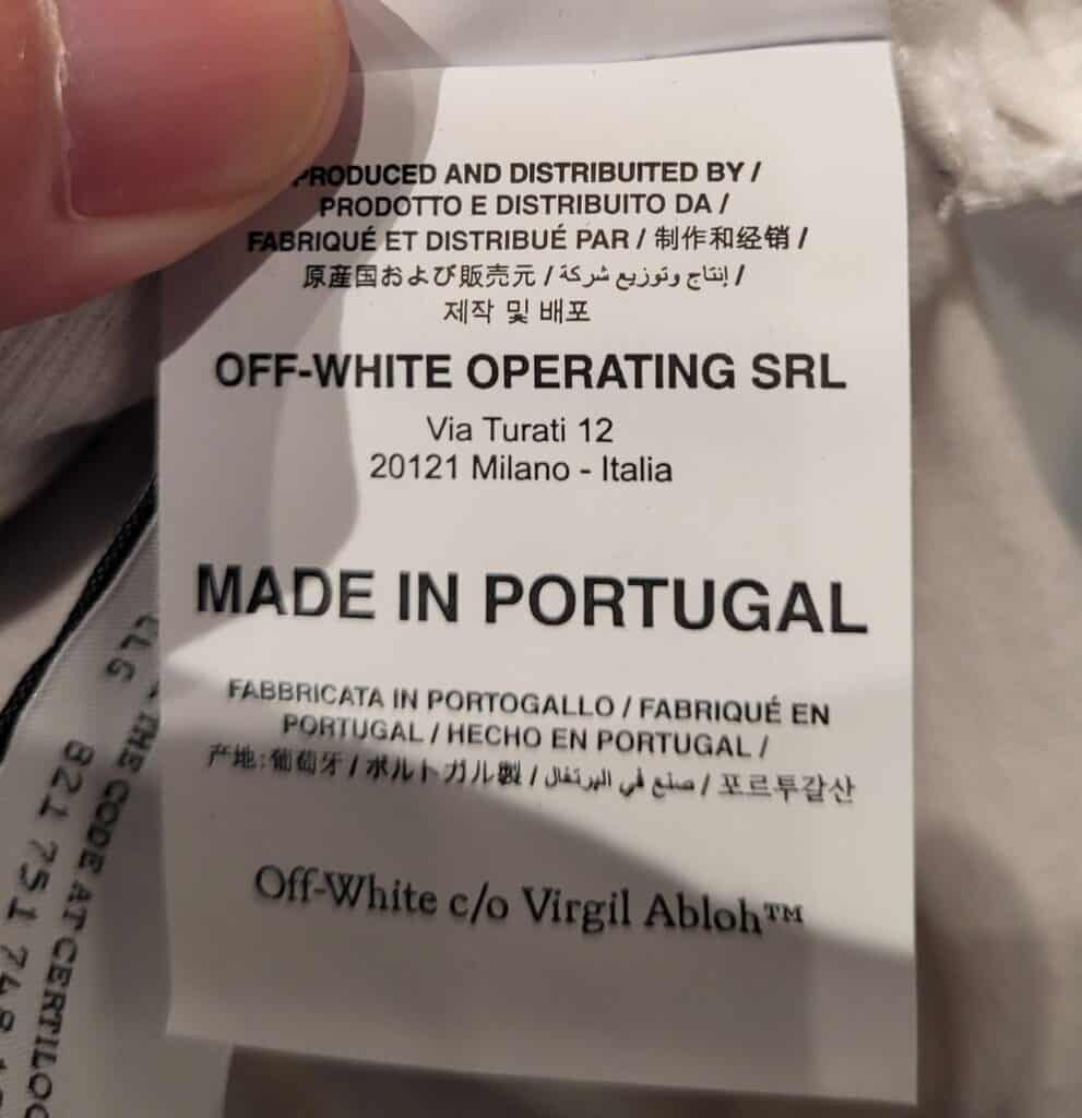 Is Off-White Made In Portugal
